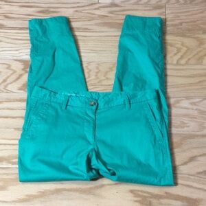 2 Talbots green girlfriend chino pant